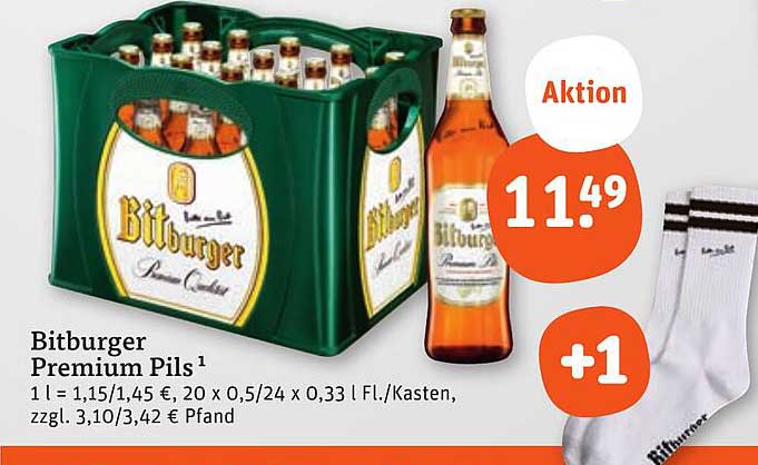 Bitburger Premium Pils 20 x 0,5 l Kasten