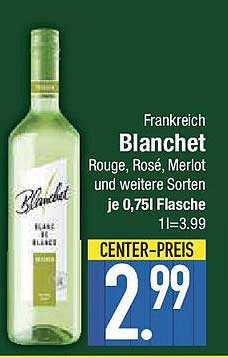 Blanchet Rouge, Rosé, Merlot und weitere Sorten je 0,75l Flasche