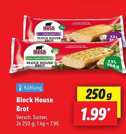 Block House Brot – Der perfekte Genuss aus der Kühlung