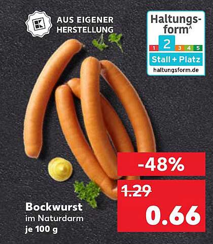 Bockwurst im Naturdarm - 100 g