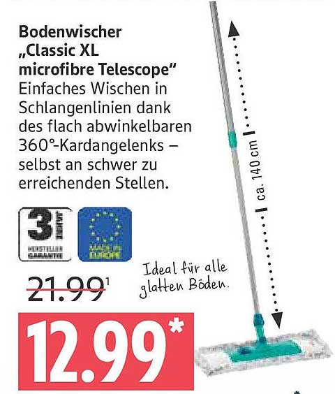 Bodenwischer „Classic XL microfibre Telescope“