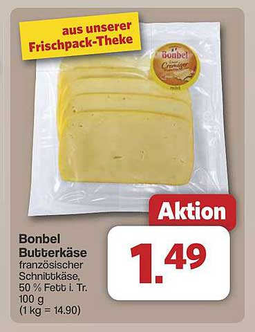 Bonbel Butterkäse - französischer Schnittkäse