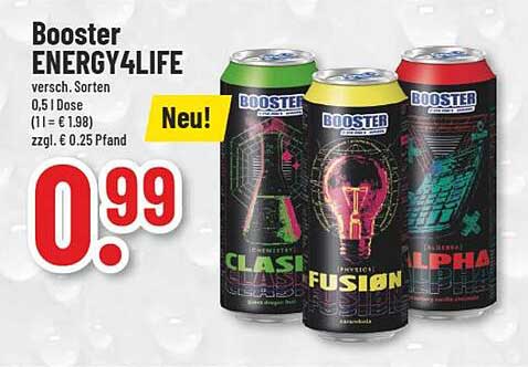 Booster ENERGY4LIFE – Verschiedene Sorten
