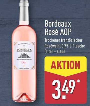 Bordeaux Rosé AOP - Trockener französischer Roséwein 0,75-Liter-Flasche