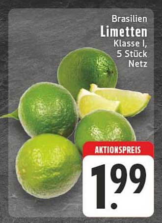 Brasilien Limetten Klasse I, 5 Stück Netz
