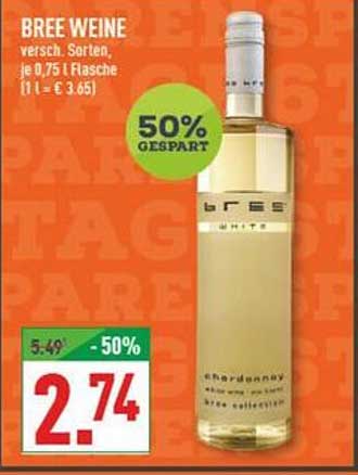 Bree Weine – Verschiedene Sorten, je 0,75 l Flasche