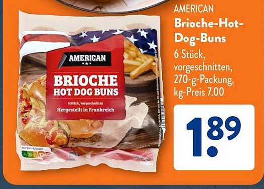 Brioche-Hot-Dog-Buns (6 Stück, 270 g)