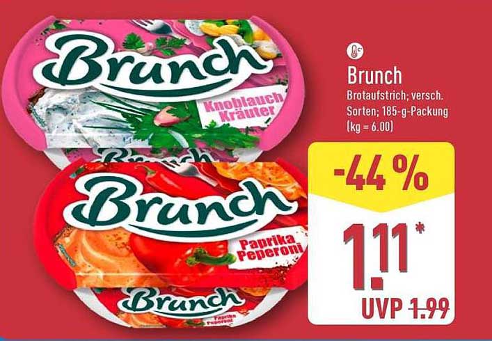 Brunch Brotaufstrich 185 g - Knoblauch Kräuter & Paprika Peperoni