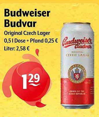Budweiser Budvar 0,5 l Dose