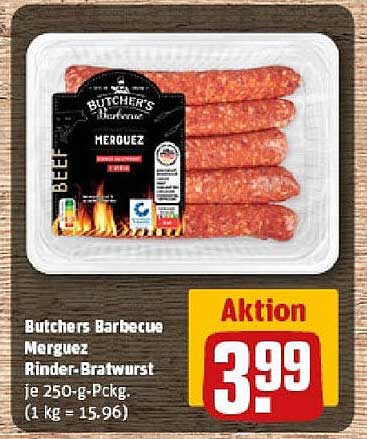 Butchers Barbecue Merguez Rinder-Bratwurst
