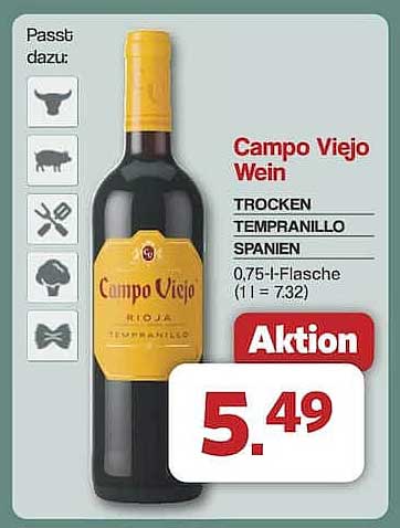Campo Viejo Wein - Trocken Tempranillo aus Spanien