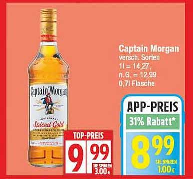 Captain Morgan – Spiced Gold 0,7l Flasche
