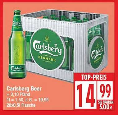 Carlsberg Bier 20x0,5L - Top-Preis