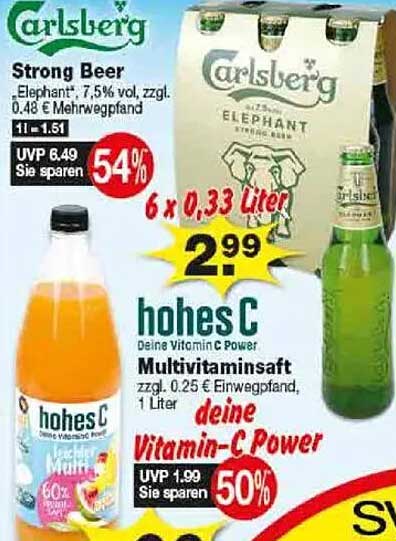 Carlsberg Strong Beer 6 x 0,33 Liter