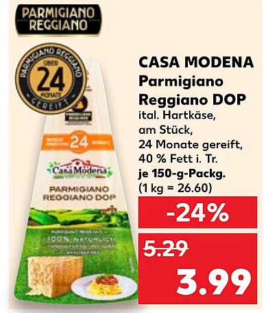 CASA MODENA Parmigiano Reggiano DOP, ital. Hartkäse, 150 g
