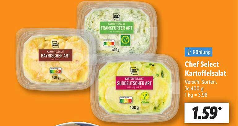 Chef Select Kartoffelsalat - Verschiedene Sorten