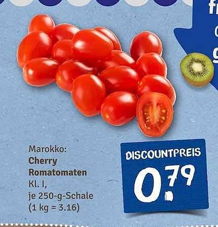 Cherry Romatomaten Kl. I, je 250-g-Schale