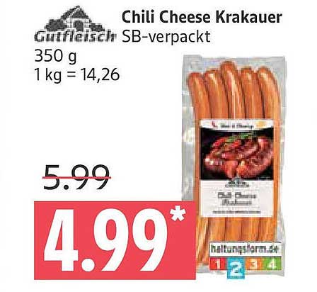 Chili Cheese Krakauer 350 g