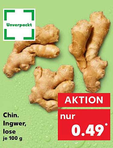 Chin. Ingwer, lose je 100 g