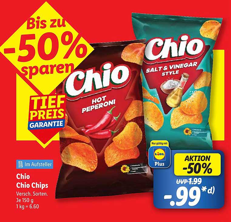 Chio Chips – Verschiedene Sorten
