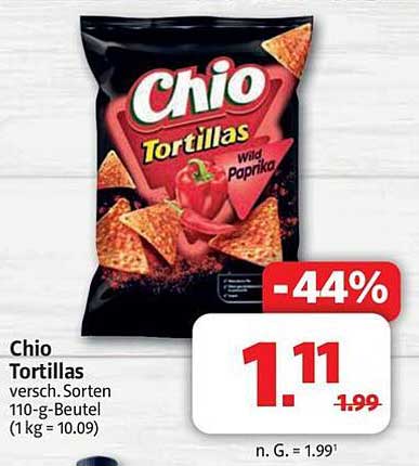 Chio Tortillas Wild Paprika 110-g-Beutel