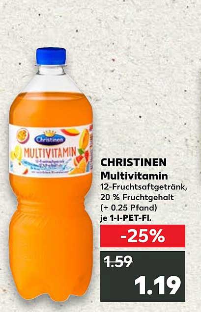 CHRISTINEN Multivitamin 12-Fruchtsaftgetränk 1L