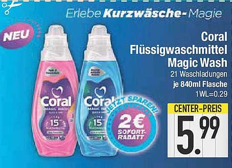 Coral Flüssigwaschmittel Magic Wash 840ml