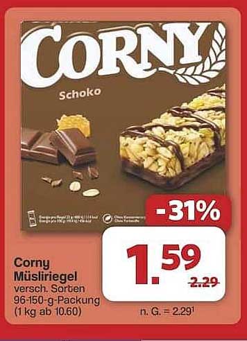 Corny Müsliriegel versch. Sorben 96-150-g-Packung