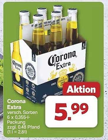 Corona Extra 6 x 0,355-l-Packung