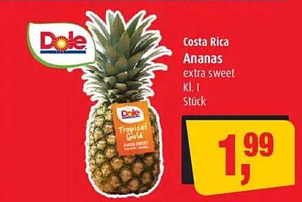 Costa Rica Ananas extra sweet Kl. I Stück
