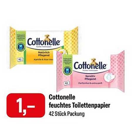 Cottonelle feuchtes Toilettenpapier 42 Stück Packung