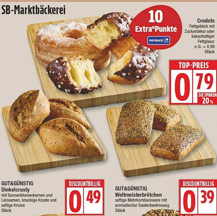 Crodots Fettgebäck mit Zuckerglasur oder kakaohaltiger Fettglasur - 0,79 €
