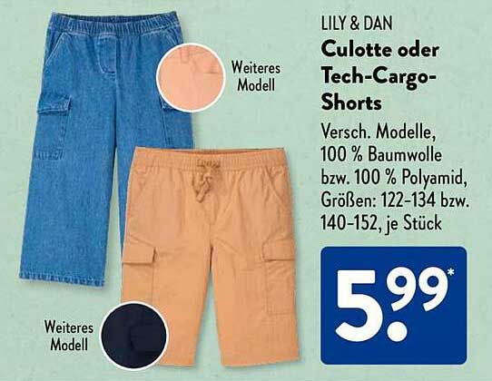 Culotte oder Tech-Cargo-Shorts