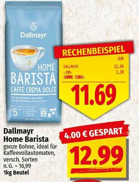Dallmayr Home Barista Caffè Crema Dolce 1kg Beutel