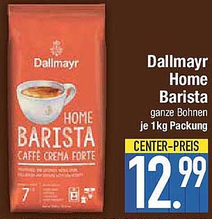 Dallmayr Home Barista Caffe Crema Forte – Ganze Bohnen je 1kg Packung
