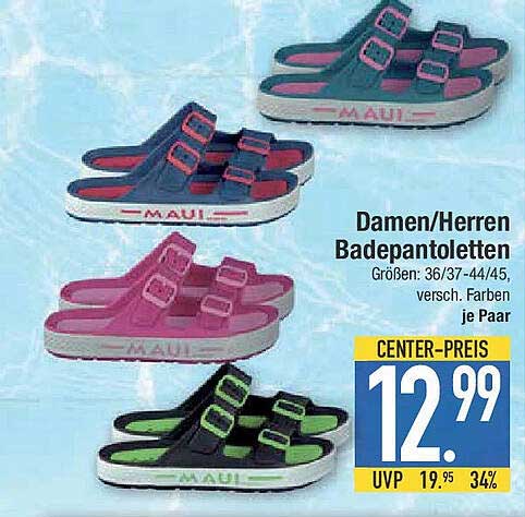 Damen/Herren Badepantoletten