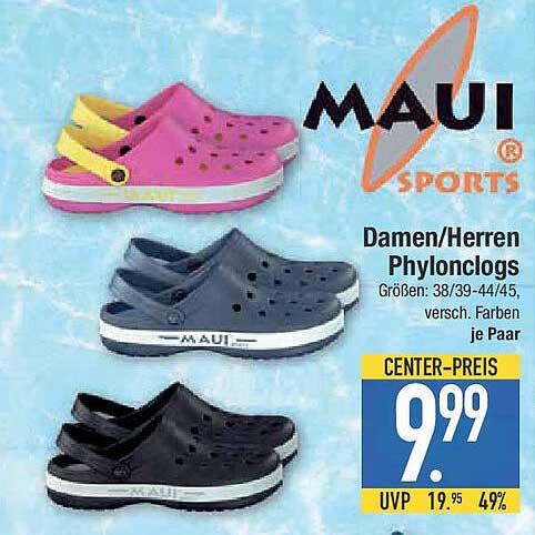 Damen/Herren Phylonclogs von MAUI SPORTS