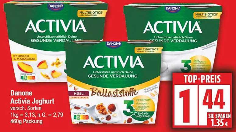Danone Activia Joghurt 460g - Verschiedene Sorten