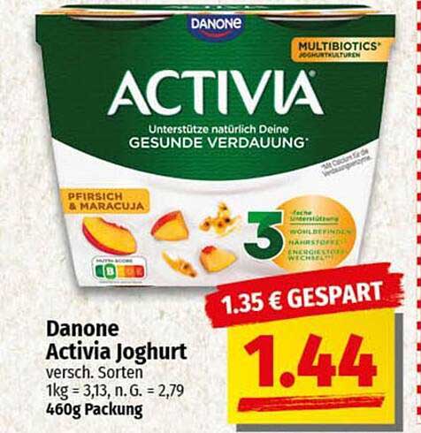 Danone Activia Joghurt - Pfirsich & Maracuja