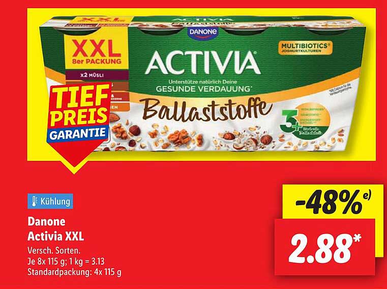 Danone Activia XXL 8er Packung - Ballaststoffe
