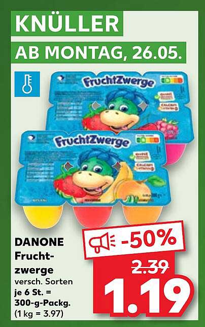 DANONE FruchtZwerge variantenreich - 6 Stück, 300 g Packung