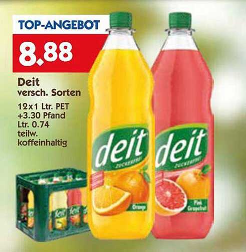 Deit verschiedenen Sorten im 12er PET-Pack