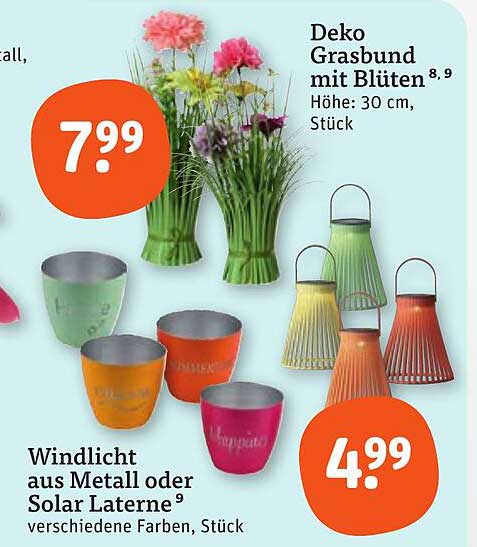 Deko Grasbund mit Blüten
