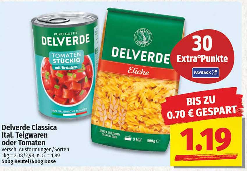 Delverde Classica Ital. Teigwaren oder Tomaten