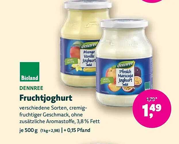 DENNREE Fruchtjoghurt in verschiedenen Sorten