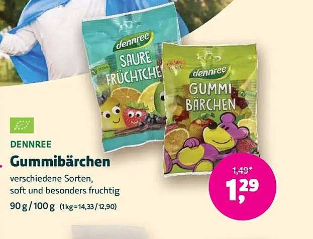 DENNREE Gummibärchen - verschiedene Sorten, soft und besonders fruchtig