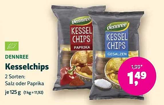 DENNREE Kesselchips - 2 Sorten: Salz oder Paprika