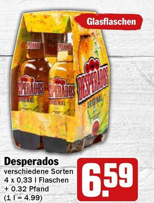 Desperados 4 x 0,33 l Flaschen