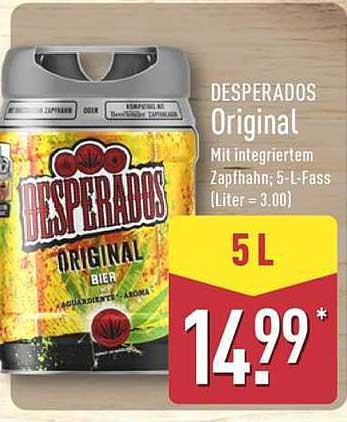 DESPERADOS Original - 5L mit integriertem Zapfhahn