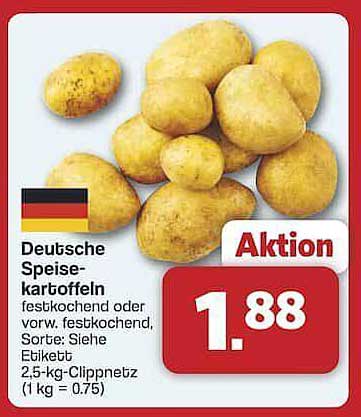 Deutsche Speisekartoffeln 2,5-kg-Clippnetz